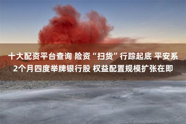 十大配资平台查询 险资“扫货”行踪起底 平安系2个月四度举牌银行股 权益配置规模扩张在即